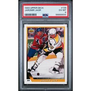 1993 Upper Deck #139 Jaromir Jagr PSA 6 Pittsburgh Penguins - Pop 1